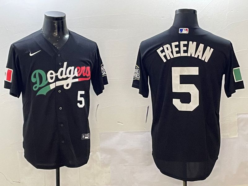 Men Los Angeles Dodgers #5 Freeman Black Fashion 2025 Nike MLB Jersey style 1->los angeles dodgers->MLB Jersey